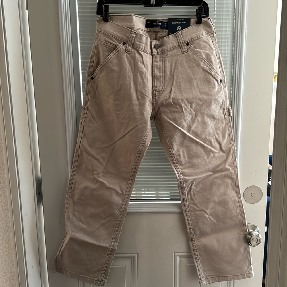 HOLLISTER STRAIGHT CARPENTER PANTS | 30x28 | CREAM